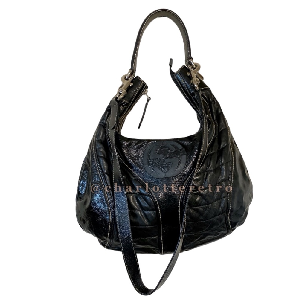 Gucci • Snow Glam Triple Black Hobo Bag